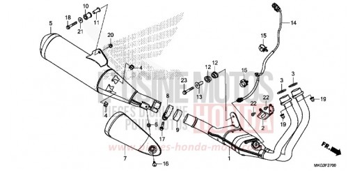 EXHAUST MUFFLER CMX500AH de 2017